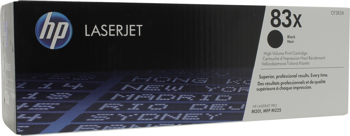 Тонер-картридж HP LaserJet 83X M201dw/M201n/M225dn/M225dw ресурс ~ 2200 стр @ 5% (A4) Black (CF283X) Original в упаковке OEM!