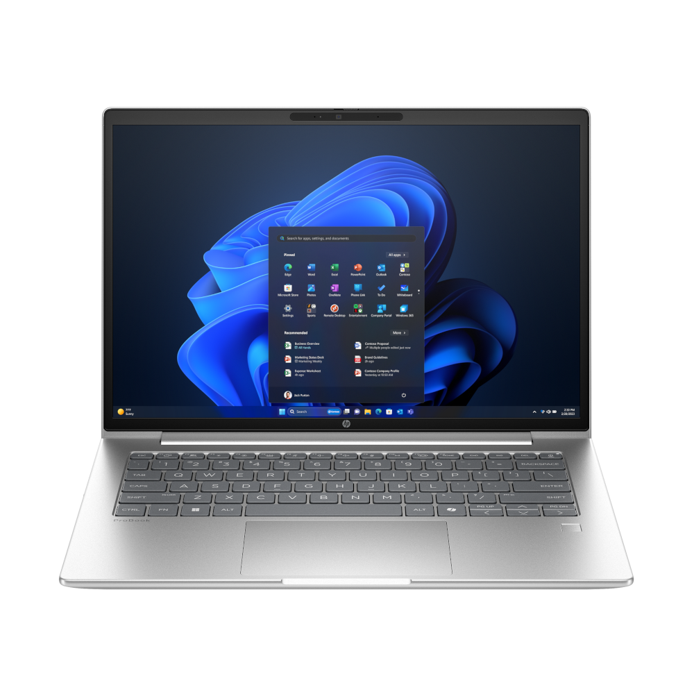 ноутбук 14I 2,2K VRR/R7 250/48 (2x24 DDR5)/1Tb/int  /WC/FP/DOS/BL/Silver HP ProBook 4 G1a 14
