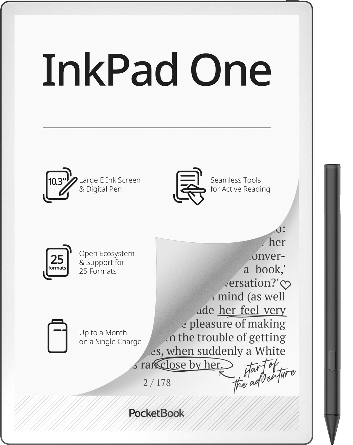 Електронна книжка PocketBook InkPAd One (PB1030), Black