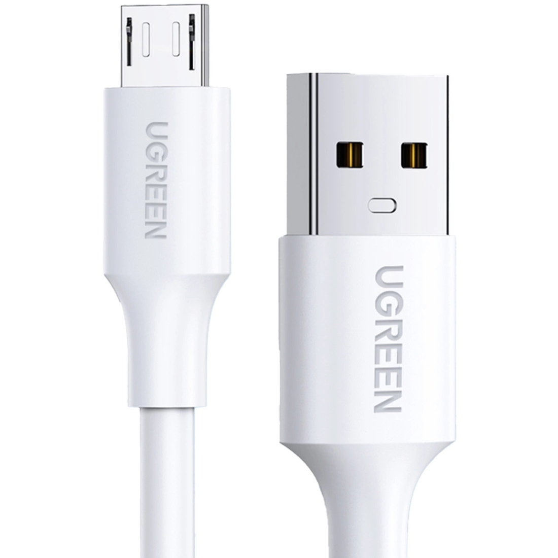 Кабель USB 2.0 AM-Micro M, 1м, 60W Nickel Plating Білий, US289 UGREEN