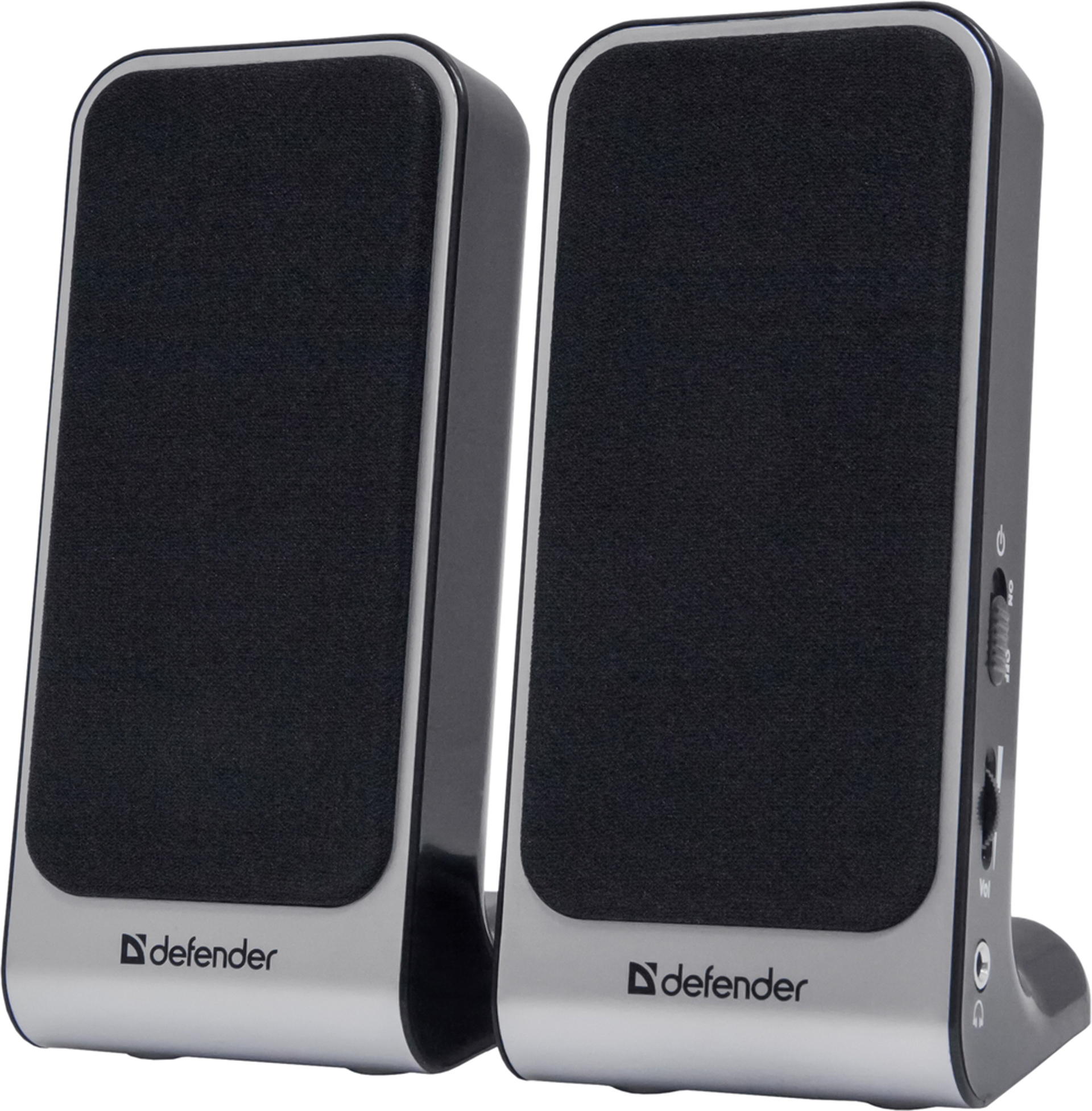 Акустична система 2.0 Defender SPK-225 2Вт, чорно-срібляста, пластик, USB