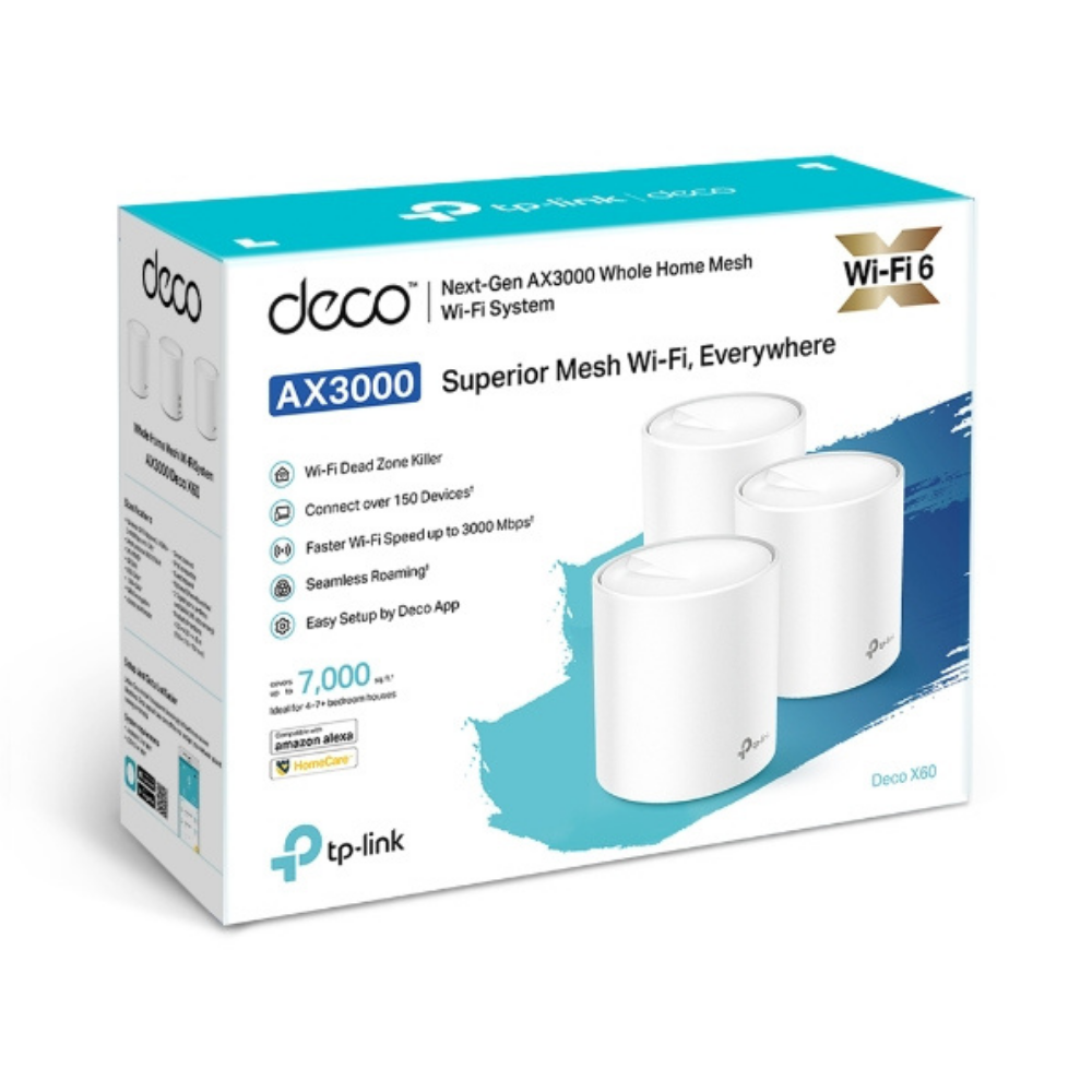 Домашня Mesh Wi-Fi система Tp-Link, Deco X60(2-pac k) Deco X60(2-pack)