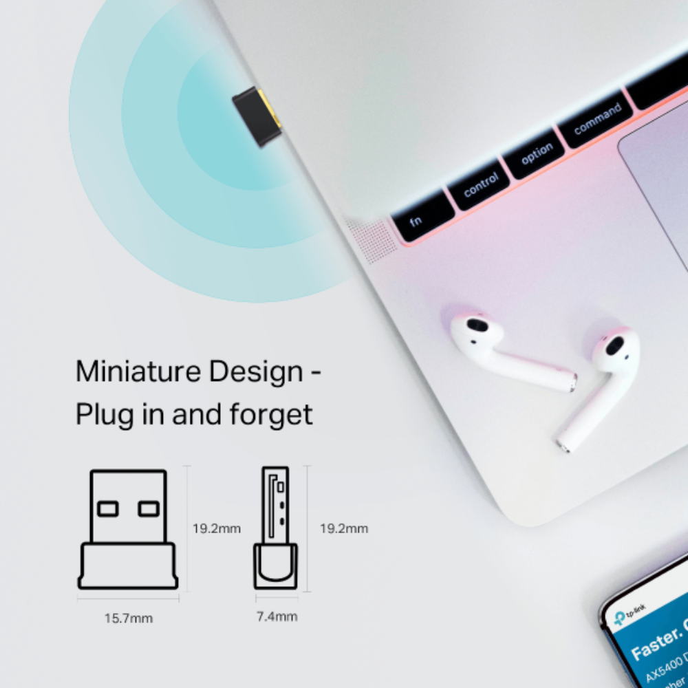 Бездротовий мережевий USB-адаптер + Bluetooth 4.2  TP-Link , Archer T2UB Nano Archer T2UB Nano