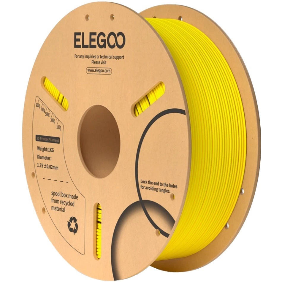 Пластик (Filament) ELEGOO PLA 1кг, 1.75мм, жовтий