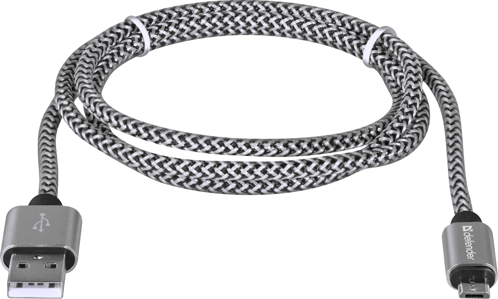 Кабель USB 2.0 AM-micro BM, 1.0 м, білий, 08-03T PRO Defender