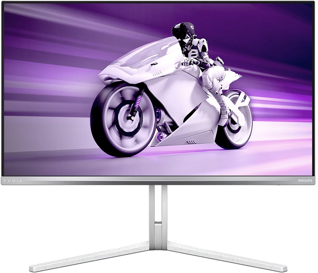 TFT 27" Philips 27M2N8500, QD-OLED, QHD, 360Hz, 0,3ms, 2xHDMI, DP, USB-hub, HAS, Pivot, колонки, біл