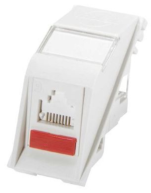 Модуль 25х50 мм, 1хRJ45, похилий, UTP Cat6, білий MEU-00056-02
