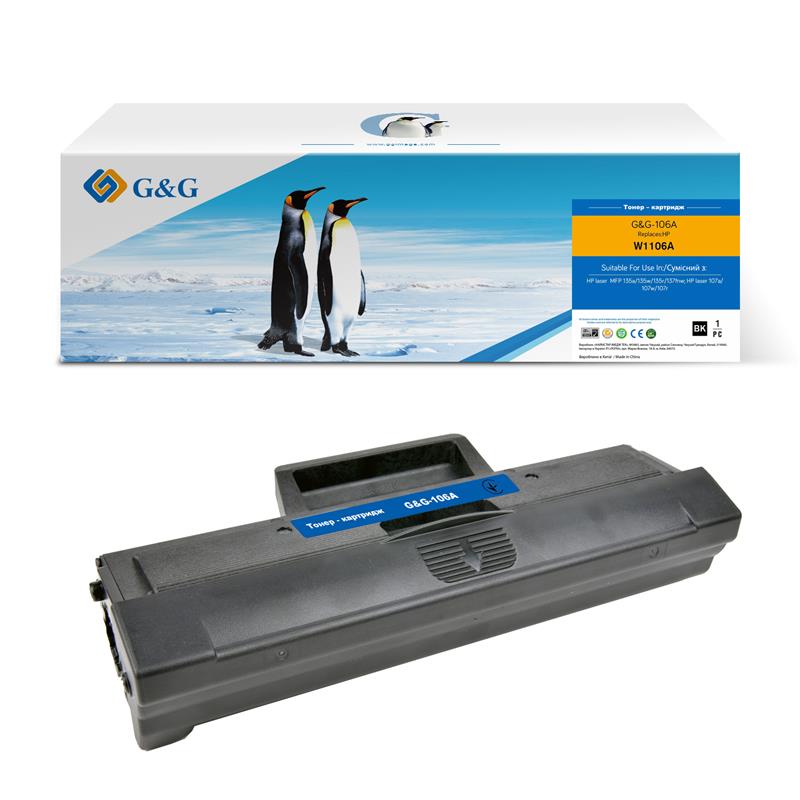 Картридж G&G для HP 106A M107a/107r/107w/135a/135r/135w/137fnw W1106A Black (1000 стр.)