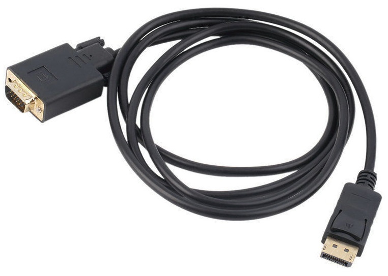 Кабель DisplayPort M - VGA M, 1.8м чорний