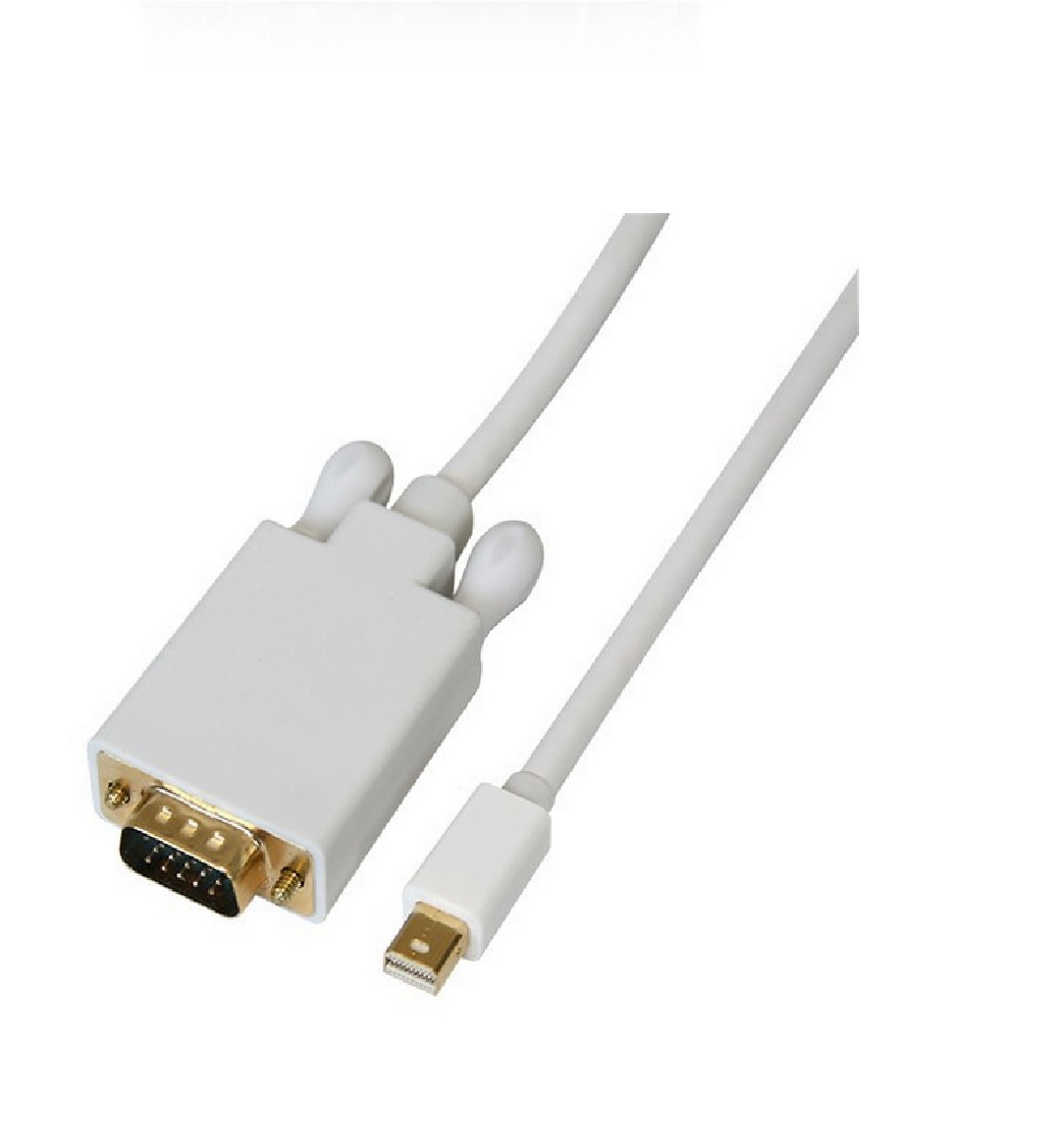 Кабель Mini DisplayPort M - VGA M 1.8м білий