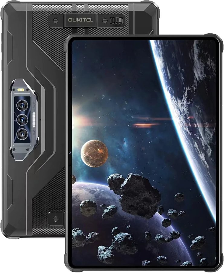 Планшет Oukitel RT8 11" FHD+ /6GB/256GB/ G99 /20000mAh/48+32Мп Night/IP69K/NFC/LTE Black з тримачем