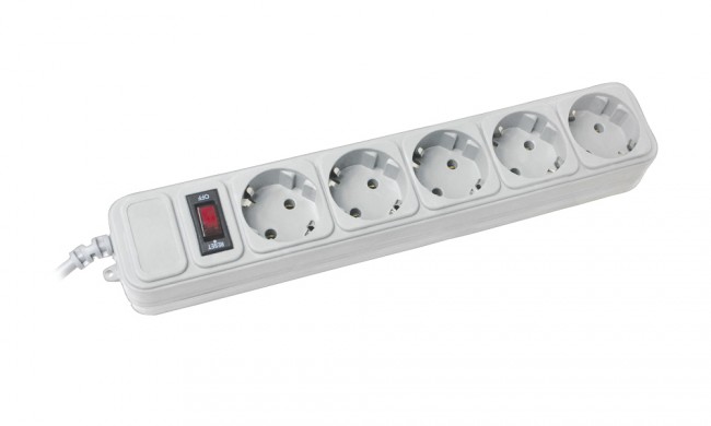 Power filtr  UPS(ДБЖ) 1.8м Gembird, 5 розеток, сірий