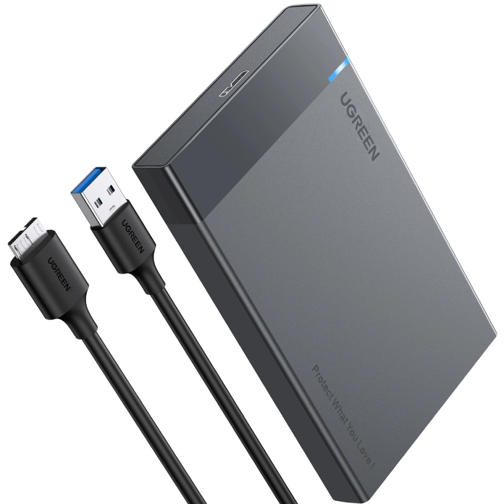Зовнішня кишеня для SSD M.2 для SATA HDD, SDD UGREEN 3.0 US221 чорна