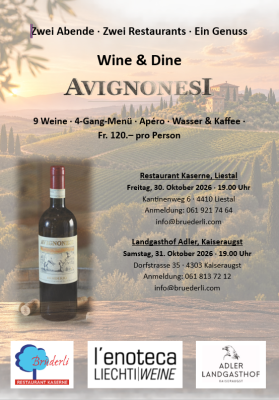 Wine & Dine mit Avignonesi / Toscana
