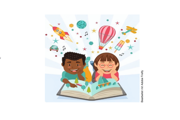 Der Kindertreff erzählt Geschichten in der Bibliothek