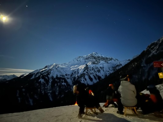 Full Moon Tobogganing in Tschiertschen
