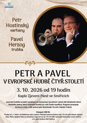 Petr y Pavel en la música europea de cuatro siglos