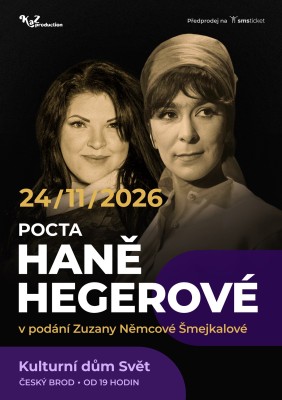 Hommage à Hana Hegerová à Český Brod