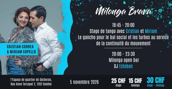 Milonga Brava mit Cristian Correa & Miriam Copello