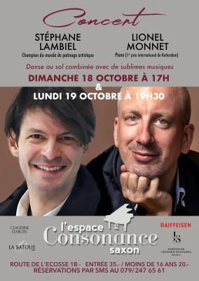 Stéphane Lambiel, Danza en el suelo y Lionel Monnet, piano