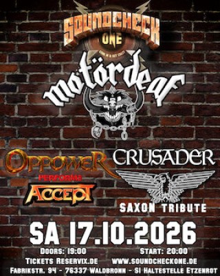 Oppower (Tributo a Accept) - Crusader (Tributo a Saxon) - Motördeaf (Tributo a Motörhead) - Tributo a Motörhead Saxon Accept