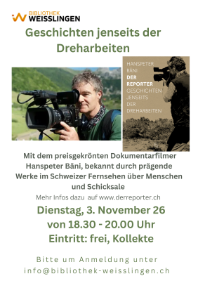 Stories Beyond Filming with Documentary Filmmaker Hanspeter Bäni