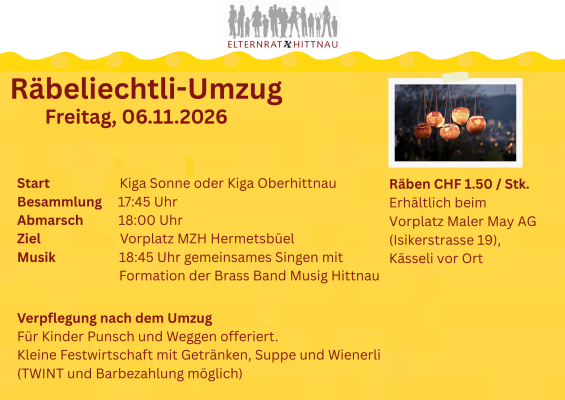 Räbeliechtli-Umzug Hittnau