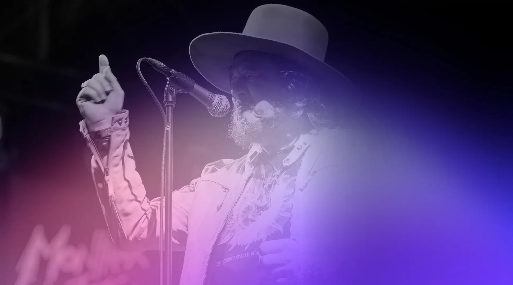 Projection des Konzerts: Zucchero