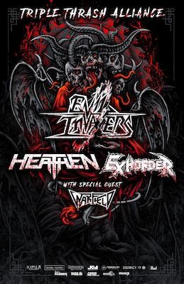 Evil Invaders + Heathen + Exhorder + Warfield - Triple Thrash Alliance