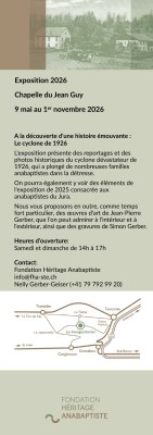 Exhibition of the "Héritage Anabaptiste" Foundation: The Tornado of 1926