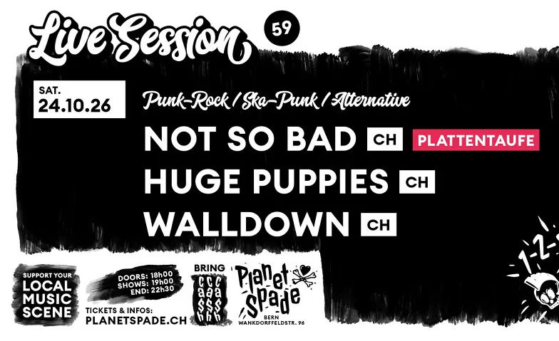 SESION EN VIVO: NOT SO BAD, HUGE PUPPIES, WALLDOWN