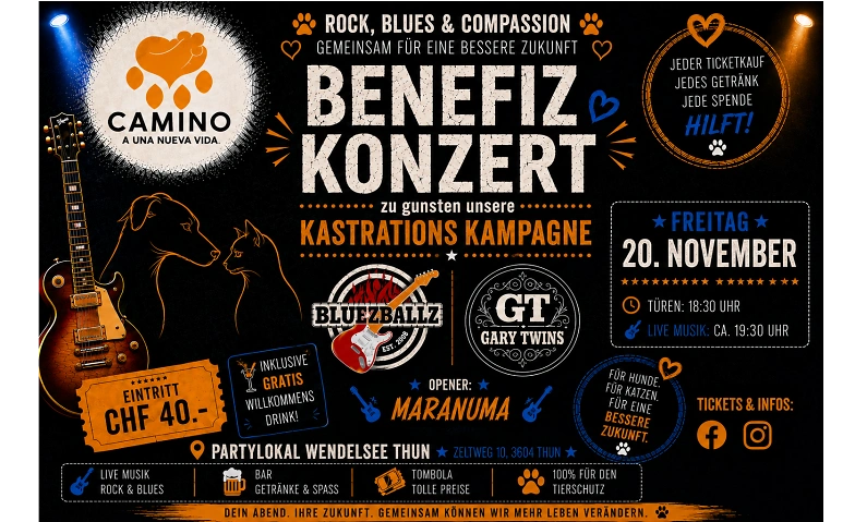 Concierto benéfico para la protección animal