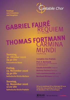 Songs on Birth and Disappearance: Fauré and Fortmann