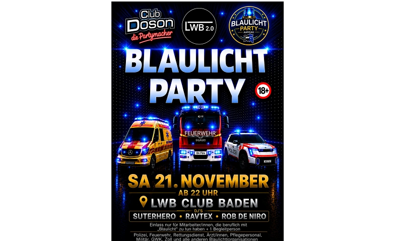 BLAULICHT PARTY BADEN