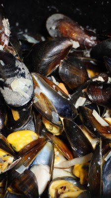 Moules et Frites at the Zürihorn Fisherman's Cabin