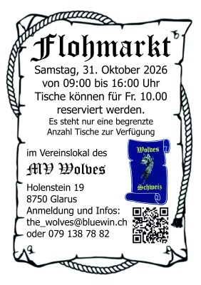 Flea Market at the MV Wolves Clubhouse