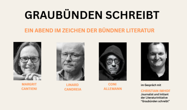 Graubünden schreibt - Ein Abend im Zeichen der Büdner Literatur