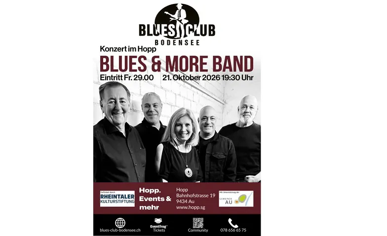 BCB Konzert im Hopp mit BLUES AND MORE BAND