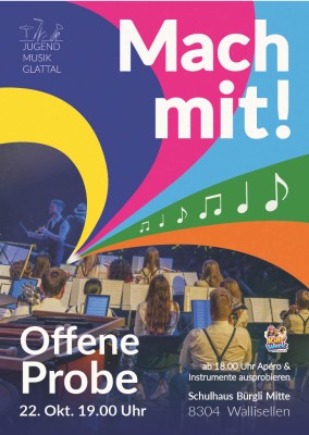 Offene Probe der Jugendmusik Glattal