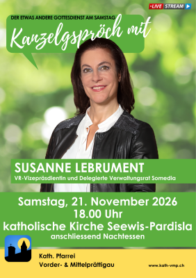 Kanzelgspröch mit Susanne Lebrument