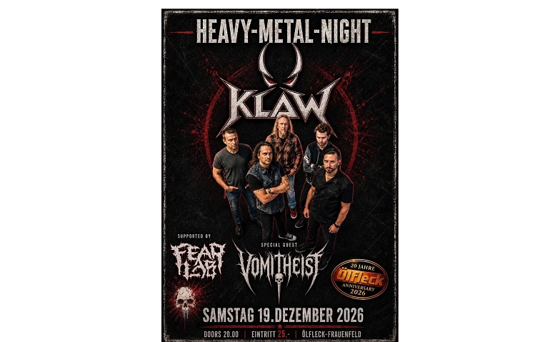 KLAW & FEAR LAB & VOMITHEIST HEAVY-METAL-NIGHT