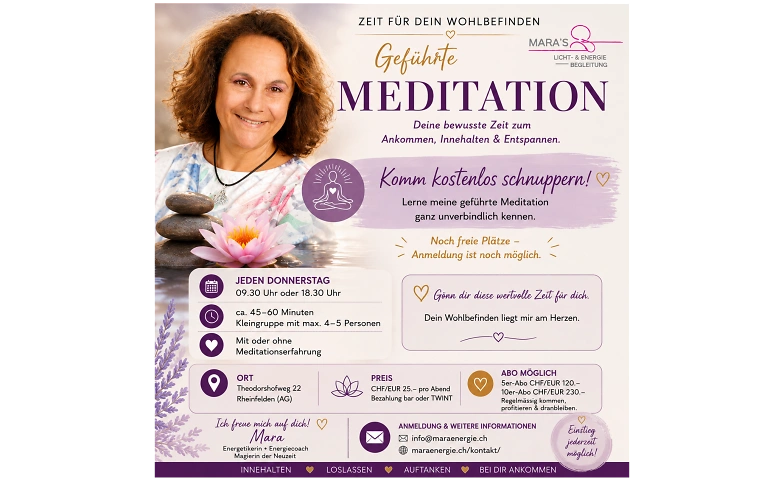 Geführte Meditation in Rheinfelden – Zeit für Dich
