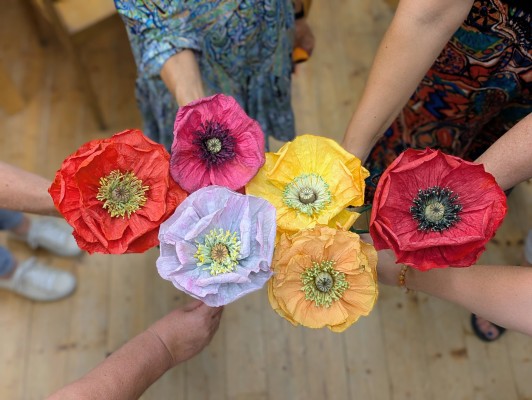Poppy Flowers Made of Paper