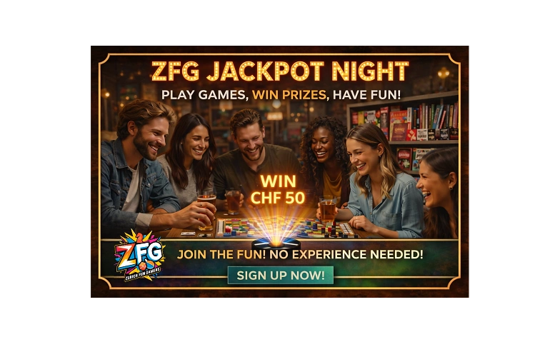 ZFG Jackpot Night : Jeux de société Zurich – Gagnez 50 CHF !