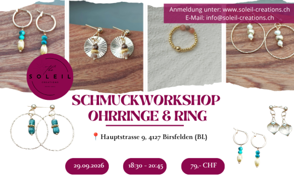 Taller de Joyería 29.09 Pop-Up Atelier en Basel/Birsfelden