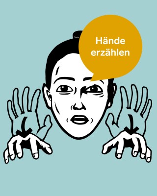Hands tell stories. A theatrical city tour along Bern's deaf history – in sign language and spoken language