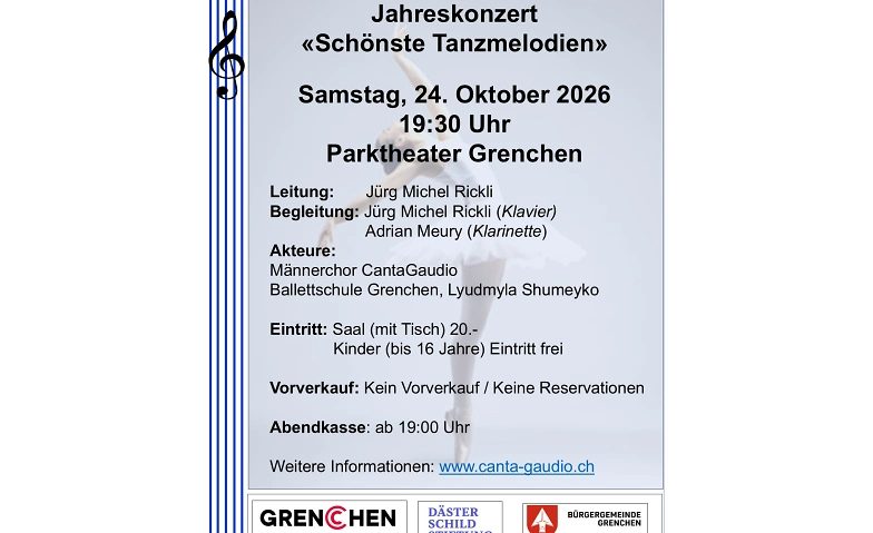 Jahreskonzert CantaGaudio, Schönste Tanzmelodien