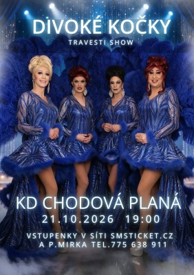 Travesti Show Divoké Kočky in KD Chodová Planá