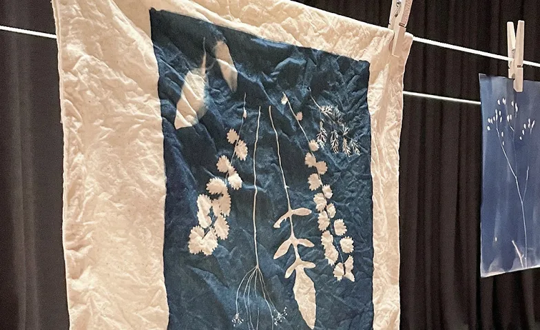 Blaudruck-Workshop zum audiovisuellen Welterbetag