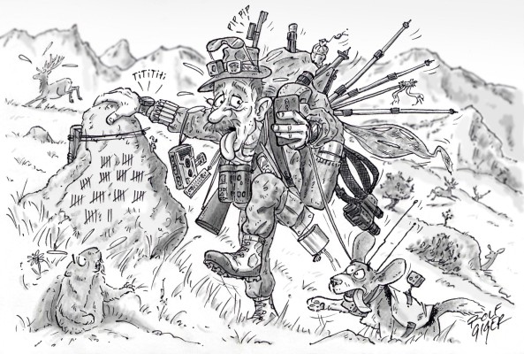 „Jagdlust auf gute Laune“ – Caricatures by Rolf Giger